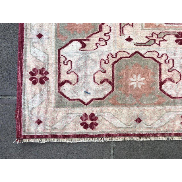 1960s Vintage Bohemian Turkish Area Rug- 6′3″ × 8′11″ For Sale - Image 10 of 11