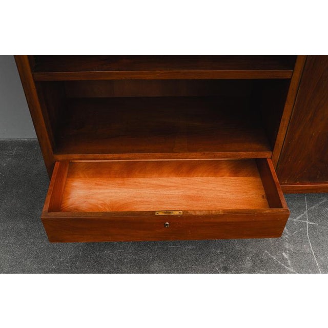 Large Early 20th Century Art Nouveau Bookcase in Walnut For Sale - Image 12 of 18