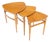 Set of Mid-Century Modern Three Rounded Triangle Shape Nesting Stacking Tables For Sale