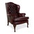 Modern Set of Chesterfield Armchair and Ottoman in Leather and Wood For Sale - Image 3 of 18