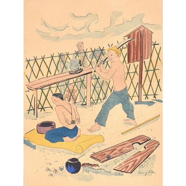 The Public Execution - Lithograph after L.T. Foujita - 1928 1928 For Sale - Image 3 of 3