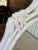Shabby Chic Vintage Faux Bamboo Oval Wall Palmette Mirror in Distressed White Finish For Sale - Image 3 of 12