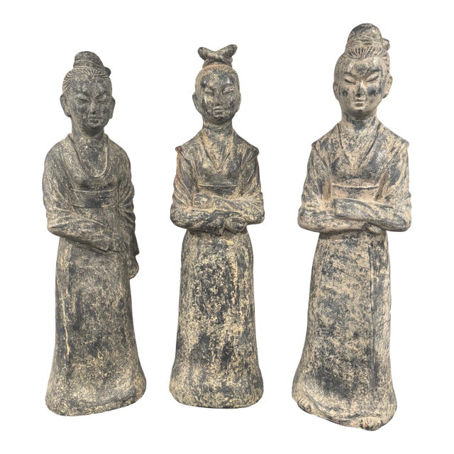 Maitland-Smith Asian-Inspired Scholar Figures – Set of 3 For Sale