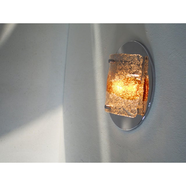 Murano Wall Lamps from A.V. Mazzega, Italy, 1970s, Set of 2, in Flawless conditions. Designed 1970 to 1979 This piece is...