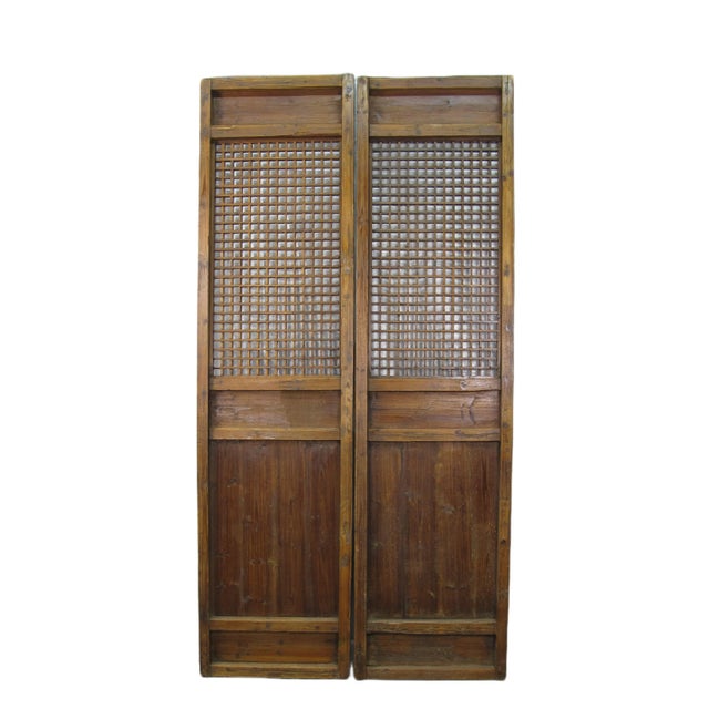 Pair of Lattice Screen Door Panel For Sale - Image 9 of 10
