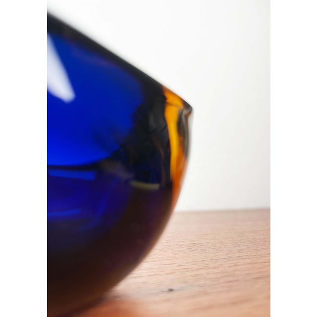 Vintage Italian Sommerso Murano Glass Bowl, 1970s For Sale - Image 9 of 18