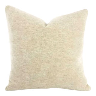 Chella Textiles Montecatini Sand Dune Light Tan Chenille Pillow Cover For Sale