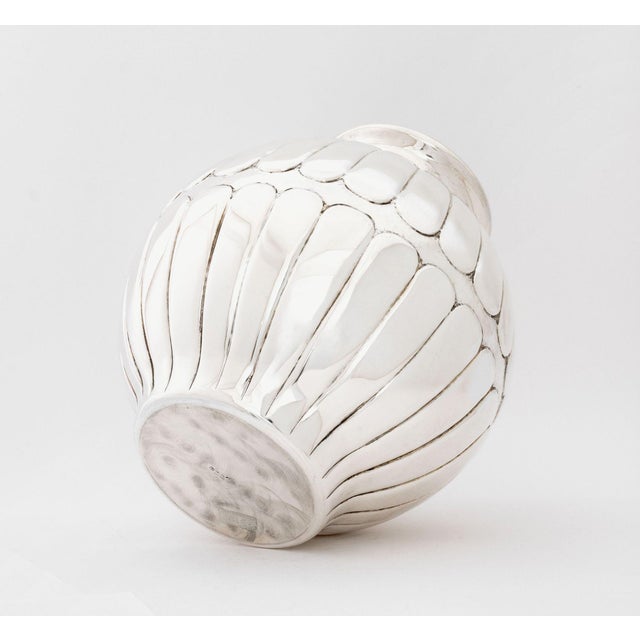 Italian Handmade Silver Globular Vase For Sale In New York - Image 6 of 8