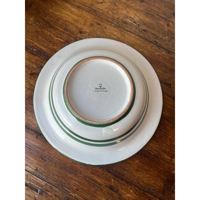 Mamma Ro’s Pottery in Italy Frutti Di Tonja Deep Serving Bowl For Sale - Image 4 of 6