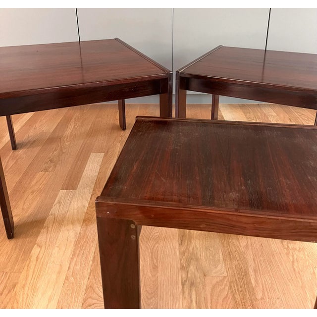 1960s Rosewood Nesting Side Tables by Afra & Tobia Scarpa for Cassina - Set of 3 For Sale In Austin - Image 6 of 13