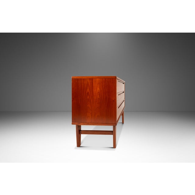 Mid-Century Modern Danish Modern Three-Drawer Dresser in Teak by Nils Jonsson for Torring Møbelfabrik Produced by HJN Mobler, Denmark, C. 1960's For Sale - Image 3 of 18