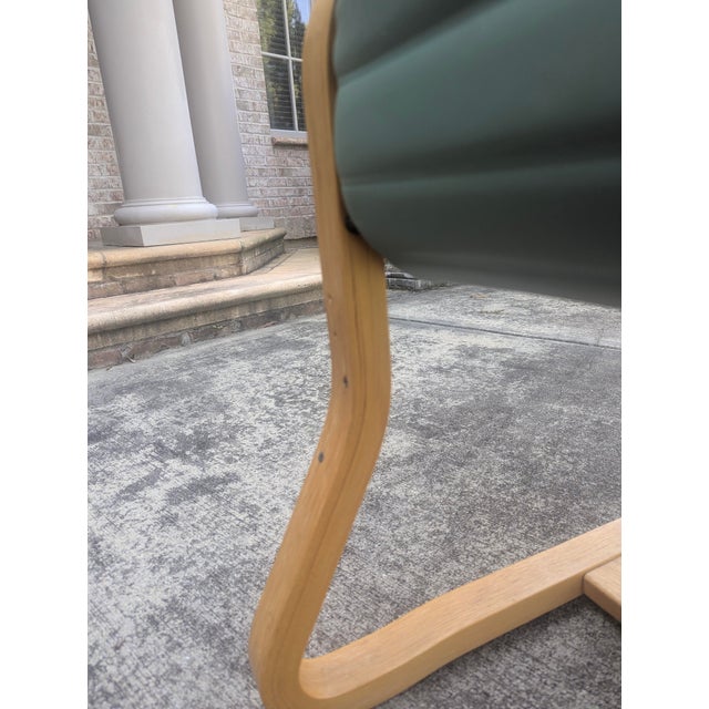 Mid 20th Century Mid Century Modern Thonet Bentwood Vinyl Cantilever Arm Chair For Sale - Image 5 of 15