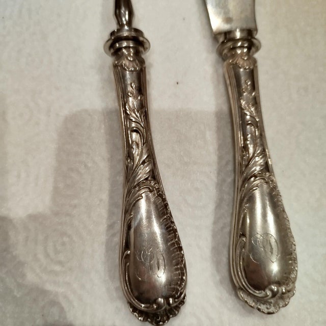 Silver Cutlery Set, 1800s, Set of 2 For Sale - Image 17 of 18