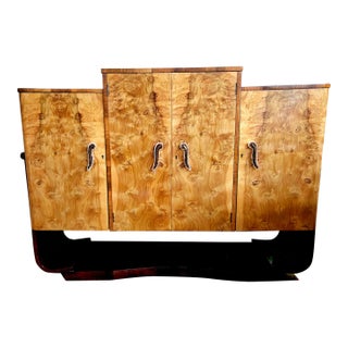 1930s English Art Deco Bar Cocktail Cabinet Attributed to Harry & Lou Epstein For Sale