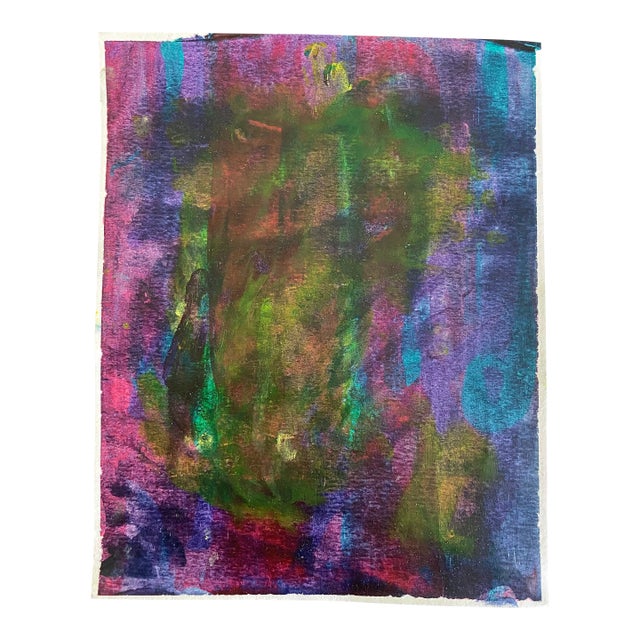 Abstract Oil and Watercolor Painting, 2021 For Sale