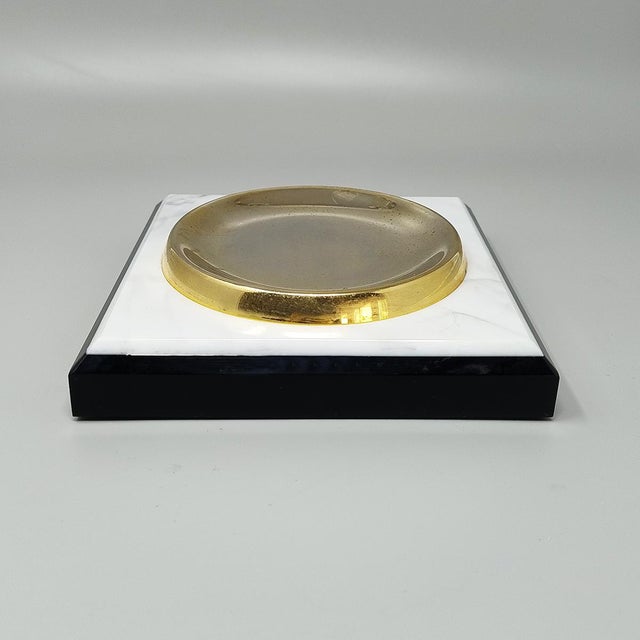 1970s Vintage Italian Smoking Set in Acrylic and Brass, 1970s, Set of 3 For Sale - Image 5 of 9