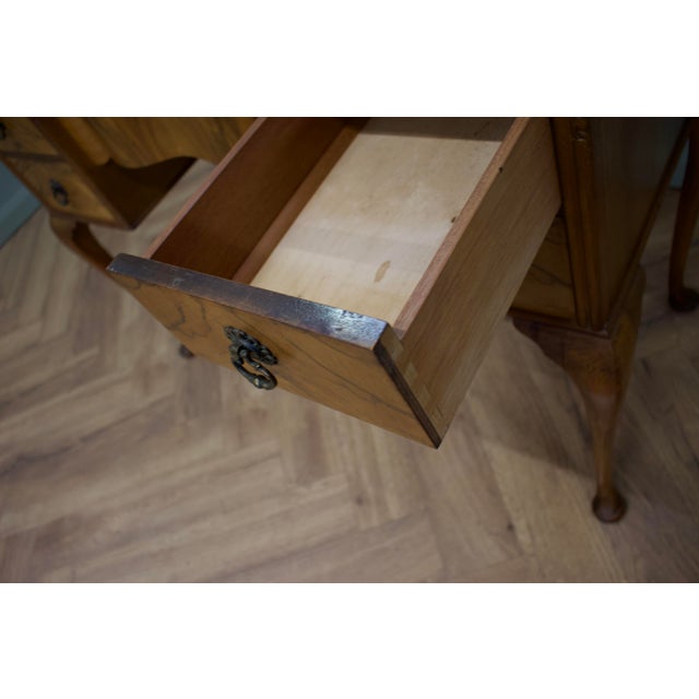 Art Deco Walnut and Walnut Veneer Dressing Table, 1930s For Sale - Image 9 of 12