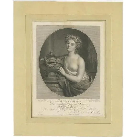After Tischbein, Allegorical Portrait Dedicated to Elise Charlotte, 1790, Print For Sale - Image 10 of 10