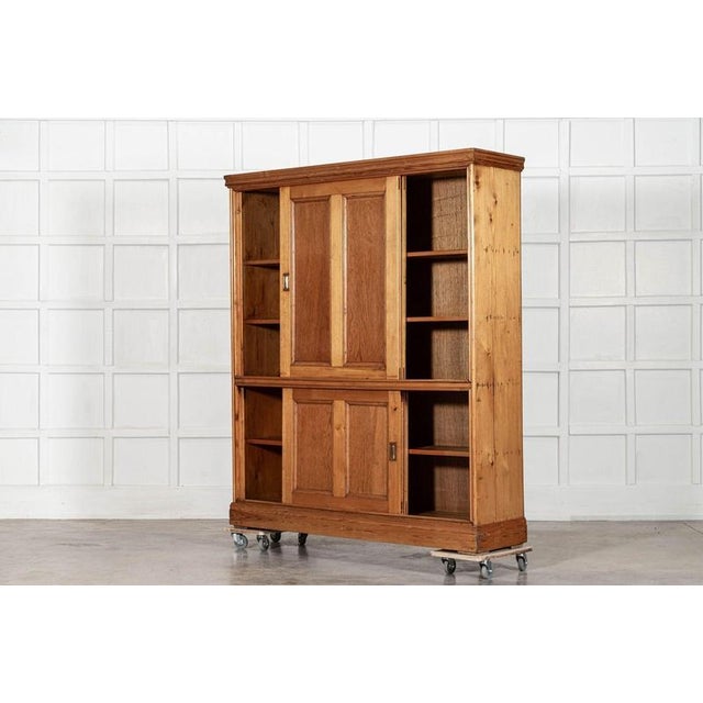 Large 19th Century English Pine Housekeepers Cabinet, 1890 For Sale - Image 6 of 18