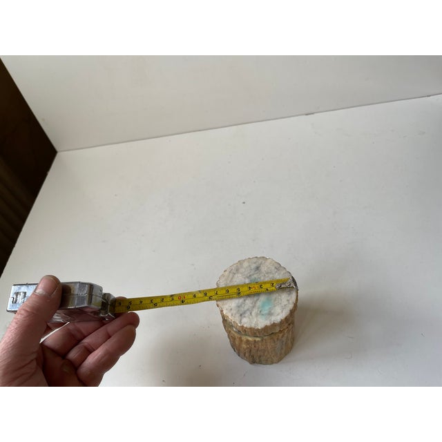 Vintage Italian Alabaster Stone Trinket Box by Romano Bianchi, 1970s For Sale - Image 9 of 10