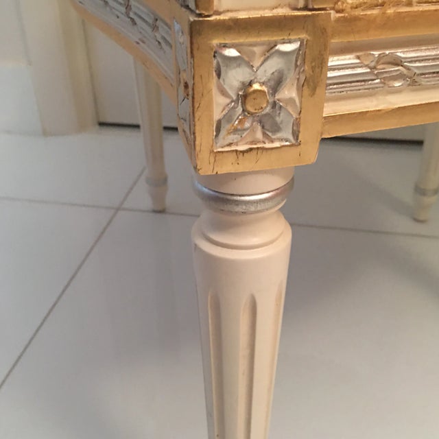 2000 - 2009 19th Century Reproduction 24 Karat Gold Leaf Italian Dining Chairs by Caspani Tino - Set of 4 For Sale - Image 5 of 11