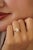 Vintage-Inspired Natural Yellow Diamond Cluster Engagement Ring 14k Gold Size 5.5 For Sale - Image 12 of 17