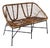 Mid-Century Italian Bamboo and Iron 2-Seater Sofa, 1960s For Sale