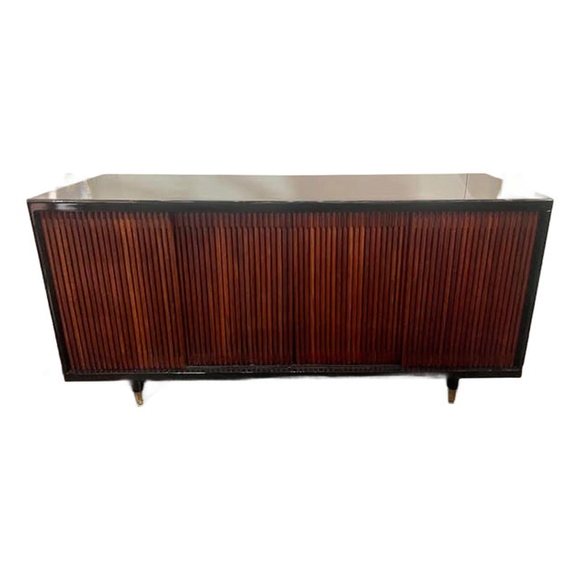 Vintage Italian Walnut and Ebony Sideboard For Sale
