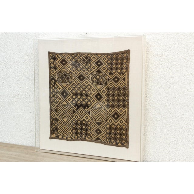 Antique Kuba People Framed Textile For Sale In Los Angeles - Image 6 of 10
