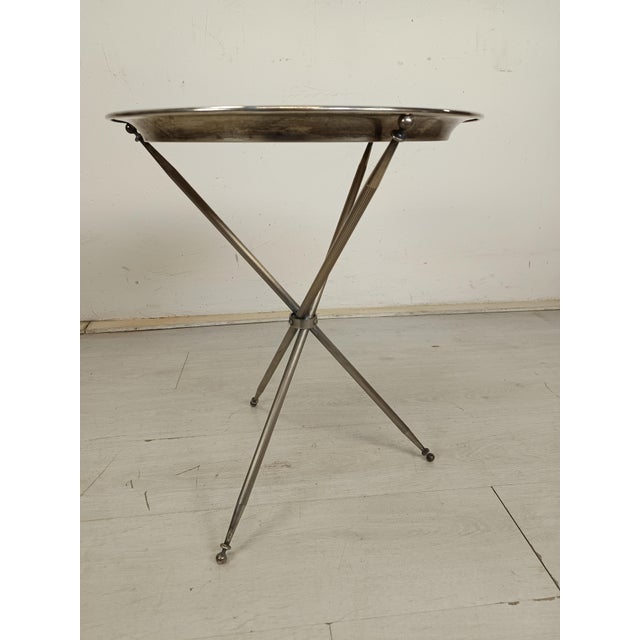 Vintage Silver Side Table, 1970s For Sale - Image 3 of 16