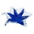 Vintage Murano-Style Hand-Pulled Blue and Clear Art Glass Dish For Sale