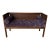 1950s Vintage Mid-Century Modern Tufted Cane Back Bench For Sale