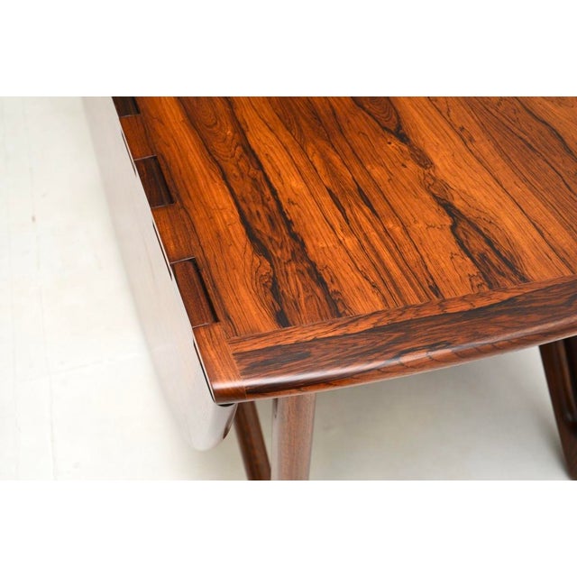 Danish Vintage Gate Leg Dining Table attributed to Niels Koefoed from Koefoeds Hornslet, 1960s For Sale - Image 11 of 13