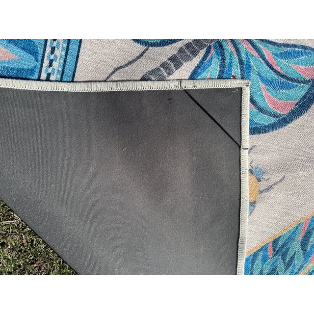 Teal 6ft X 9ft Iris Apfel for Ruggable Fluttby Area Rug For Sale - Image 8 of 11