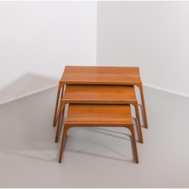 Sculptural Maple Nest of Three Tables, 1970s, Set of 3 For Sale - Image 4 of 16