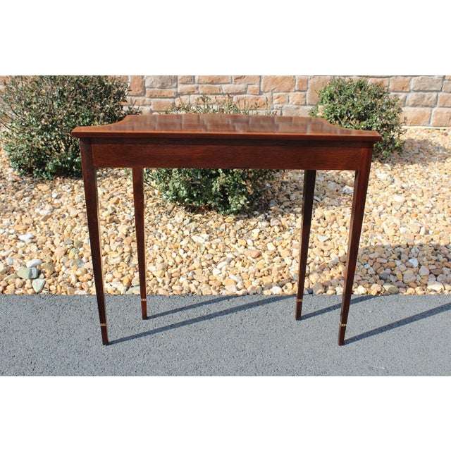 Wood Stickley Flame Mahogany Consoles—A Pair For Sale - Image 7 of 18