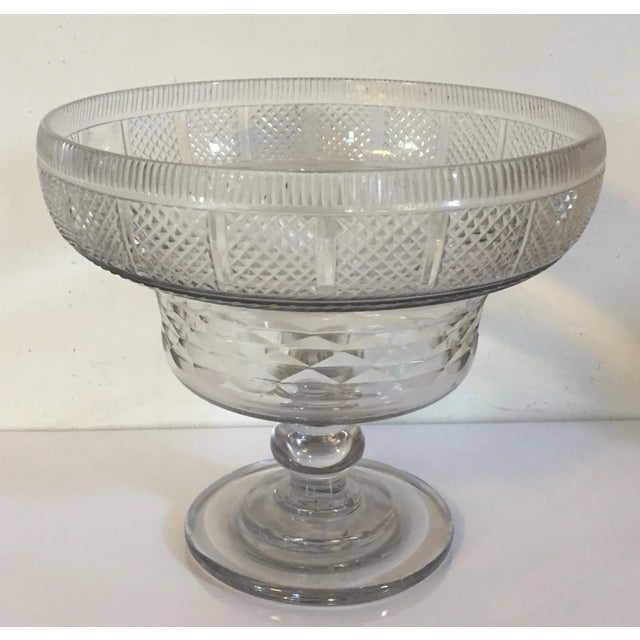 Antique 18th Century Anglo Irish Cut Crystal Footed Centerpiece Bowl for Fruit or Punch For Sale - Image 13 of 13