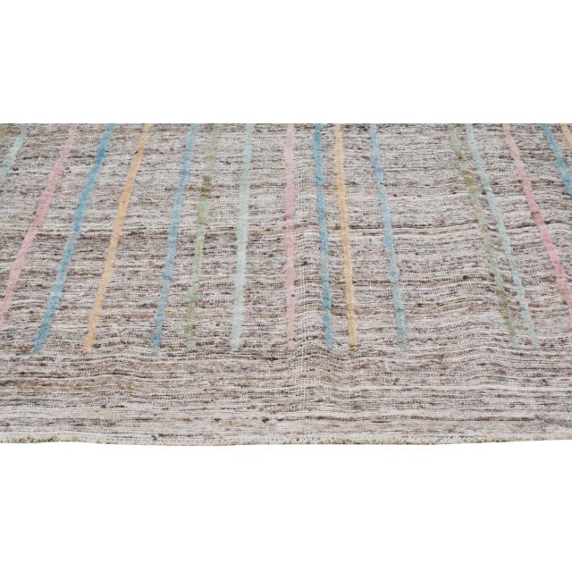 2010s Moroccan Hand Knotted Wool Rug, 8'8"x11'10" For Sale - Image 5 of 6