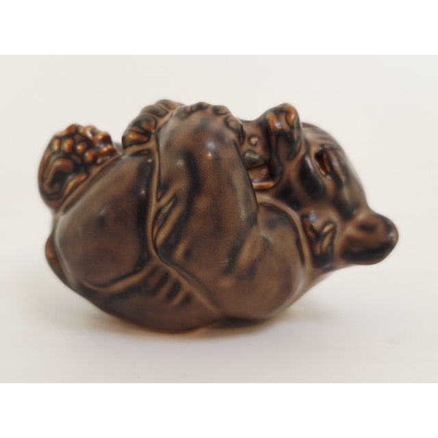 Stoneware Bear Figurines by Knud Kyhn for Royal Copenhagen, 1940s, Set of 3 For Sale - Image 12 of 18