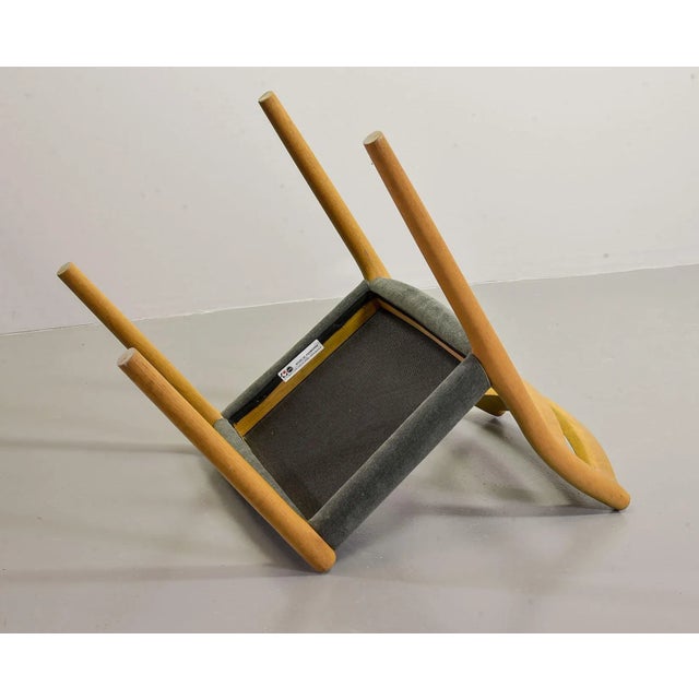 Wood Danish Solid Beech and Gray Velvet Model 84 Dining Chairs by Niels Otto Møller for J.L. Møllers, 1960s, Set of 4 For Sale - Image 7 of 11