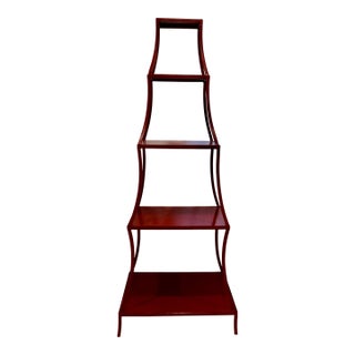 Chinoiserie Pagoda Etagere 5 Shelf Display For Sale