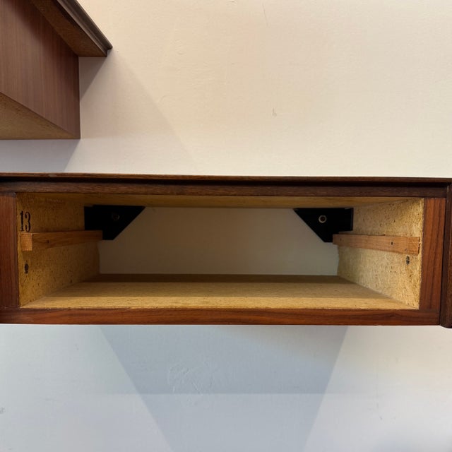 Vintage Wall Mounted Bedside Tables, 1950s, Set of 2 For Sale - Image 9 of 10