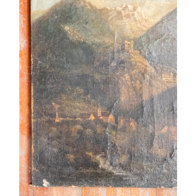 17th Century 17th Century Old Master German or Dutch Alpine Landscape Painting For Sale - Image 5 of 14
