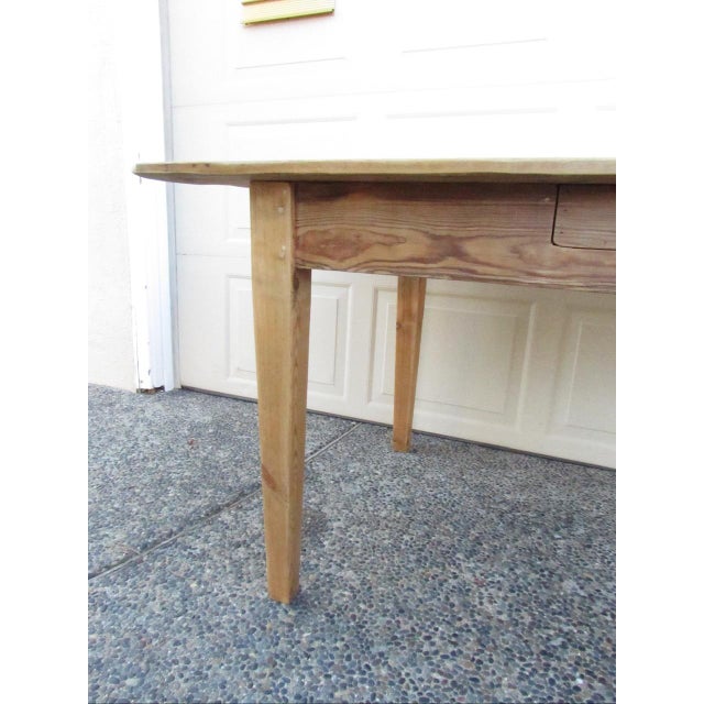 Antique English Rustic Pine Farm Table For Sale - Image 17 of 18