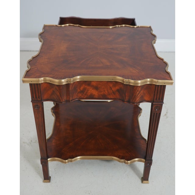 Pair Theodore Alexander 5005-392 Mahogany 1 Drawer Lamp Tables For Sale - Image 13 of 18
