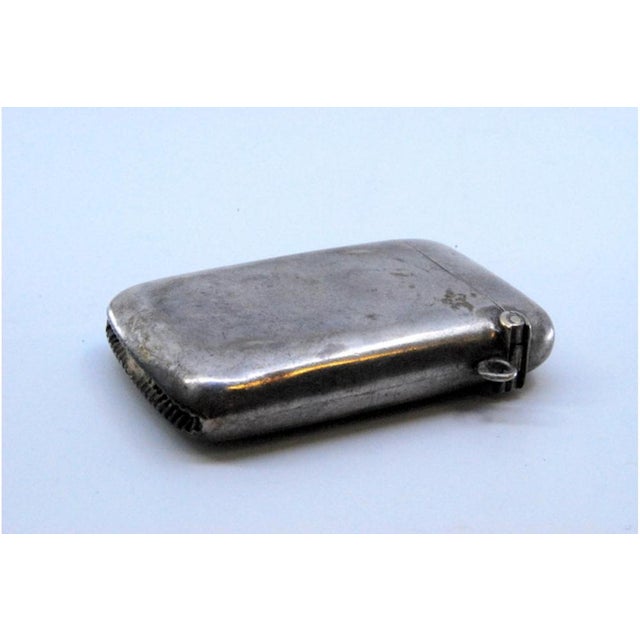 Silver Matchbox with Raised Floral Motifs and Hinged Lid For Sale - Image 3 of 11