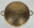 Vintage Round Brass Faux Bamboo Gallery Tray For Sale - Image 4 of 7