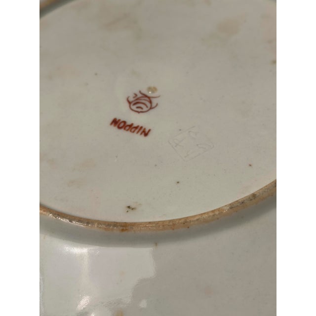 Ceramic 1940s Japanese Nippon Saturated Emperor Sakura Phoenix Plate For Sale - Image 7 of 7