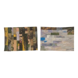 “Forest Fragments I & Ii” Signed Original Mixed Media Diptych by Nancy Smith For Sale
