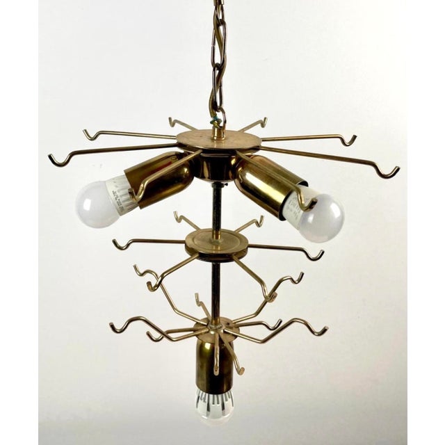 Glass Vintage Italian Murano Glass Chandelier, 1970 For Sale - Image 7 of 14